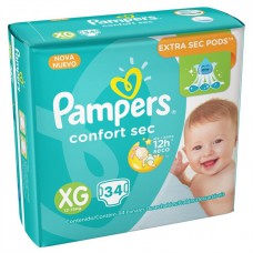 Fralda Pampers Conf.s Mega C/34xg