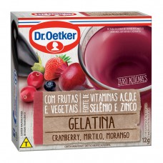 Gelatina Cranberry, Mirtilo, Morango, Berinjela Dr. Oetker 12g