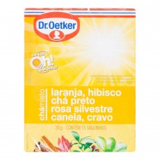 Chá De Laranja,hibisco,preto, Rosa Silvestre,canela E Cravo - 15 Saches Dr. Oetker 30g
