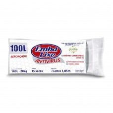 Saco Para Lixo Embalixo AntivÍrus 100 Litros C/ 15 Sacos
