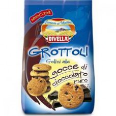 Biscoito Divella Grottoli Gotas Chocolate 280g Biscoito Divella Grottoli Gotas Chocolate 280g