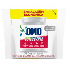 Refil Tira Manchas Pó Omo Extra Poder Roupas Brancas 380g Refil Tira Manchas Pó Omo Extra Poder Roupas Brancas 380g