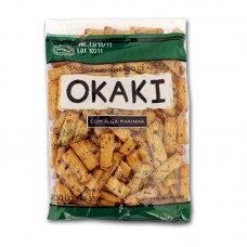 Salgadinho Torrado De Arroz Com Alga Marinha Okaki 100g
