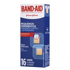 Curativo Transparente Band Aid Pequenos Ferimentos Com 16 Uniddades