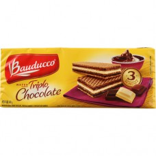 Biscoito Wafer Recheado Triplo Chocolate Bauducco Pacote 140g Biscoito Wafer Recheado Triplo Chocolate Bauducco Pacote 140g