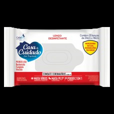 LenÇo Umedecido Desinfetante Casa & Cuidado 20cm X 18cm Pacote 20 Unidades