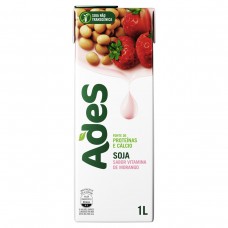 Bebida à Base De Soja Vitamina De Morango Ades Caixa 1l Bebida à Base De Soja Vitamina De Morango Ades Caixa 1l
