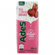 Bebida à Base De Soja Morango Ades Caixa 200ml Bebida à Base De Soja Morango Ades Caixa 200ml