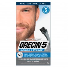 Coloração Para Barba E Bigode Grecin 5 - Castanho Claro 28g