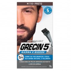Coloração Para Barba E Bigode Grecin 5 - Preto 28g