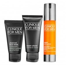 Clinique For Men Energia E Proteção Kit – Creme De Barbear + Sabonete Facial + Hidratante Facial Kit