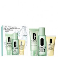 Kit Sabonete Liquido + Loção Clareadora 1 + Loção Hidratante Clinique Intro System Skin Tipo 1 Kit Kit Sabonete Liquido + Loção Clareadora 1 + Loção Hidratante Clinique Intro System Skin Tipo 1 Kit