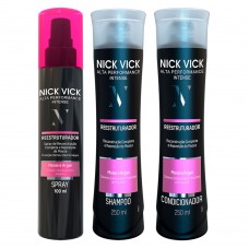 Kit Shampoo + Condicionador + Máscara Capilar Nick & Vick Pro-hair Reestruturador Kit