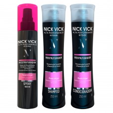 Kit Shampoo + Condicionador + Máscara Capilar Nick & Vick Pro-hair Reestruturador Kit Kit Shampoo + Condicionador + Máscara Capilar Nick & Vick Pro-hair Reestruturador Kit