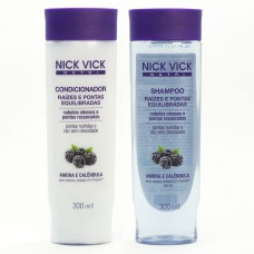 Kit Shampoo + Condicionador Nick & Vick Nutri-hair Raízes E Pontas Equilibradas Kit Kit Shampoo + Condicionador Nick & Vick Nutri-hair Raízes E Pontas Equilibradas Kit