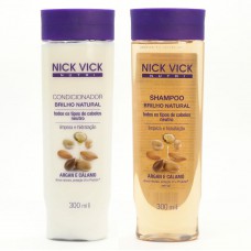 Kit Shampoo + Condicionador Nick & Vick Nutri-hair Brilho Natural Kit Kit Shampoo + Condicionador Nick & Vick Nutri-hair Brilho Natural Kit