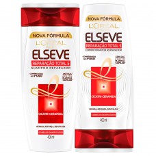Elseve Reparação Total 5 L’oréal Paris - Kit De Shampoo 400 Ml+ Condicionador 400ml Kit Elseve Reparação Total 5 L’oréal Paris - Kit De Shampoo 400 Ml+ Condicionador 400ml Kit
