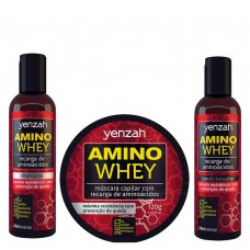 Yenzah Amino Whey Kit - Shampoo + Condicionador + Máscara Kit