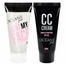 Océane Light My Face + Complete Correction Kit - Iluminador Facial + Cc Cream Kit Océane Light My Face + Complete Correction Kit - Iluminador Facial + Cc Cream Kit