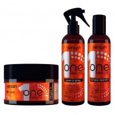 Yenzah One Minute Kit - Sh +leave-in + Máscara-condicionador Kit Yenzah One Minute Kit - Sh +leave-in + Máscara-condicionador Kit