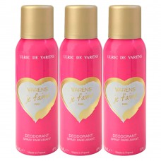 Kit Ulrich De Varens - 3x desodorante Feminino Varens Je T'aime Kit Kit Ulrich De Varens - 3x desodorante Feminino Varens Je T'aime Kit