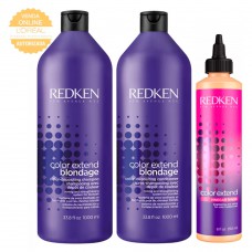 Redken Color Extend Blondage Kit - Shampoo 1l + Condicionador 1l + Tratamento Kit Redken Color Extend Blondage Kit - Shampoo 1l + Condicionador 1l + Tratamento Kit