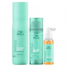 Wella Professionals Volume Booster Kit - Shampoo + Máscara + Sérum Kit Wella Professionals Volume Booster Kit - Shampoo + Máscara + Sérum Kit