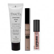 Tracta Lipgloss + Hd + Matte Kit- Primer + Corretivo Médio + Gloss Kit Tracta Lipgloss + Hd + Matte Kit- Primer + Corretivo Médio + Gloss Kit