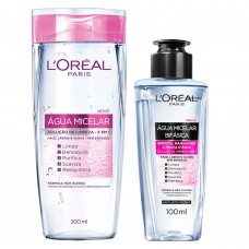 L’oréal Paris Solução De Limpeza Kit - Água Micelar 5 Em 1 + Água Micelar Bifásica Kit