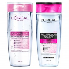 L’oréal Paris Solução De Limpeza Kit - Água Micelar 5 Em 1 + Água Micelar Bifásica Kit