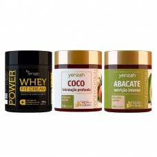 Kit Máscara Cronograma Capilar Yenzah - Nutrição + Hidratação + Reconstrução Kit