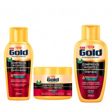 Niely Gold Compridos + Fortes - Shampoo + Condicionador + Máscara Kit Niely Gold Compridos + Fortes - Shampoo + Condicionador + Máscara Kit