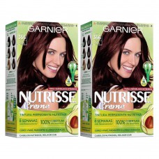 Kit Garnier Nutrisse - Coloração 366 Acaju Purpura Kit
