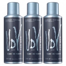 Kit Ulrich De Varens - 3x Body Spray Udv For Men Kit Kit Ulrich De Varens - 3x Body Spray Udv For Men Kit