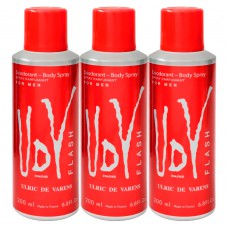 Kit Ulrich De Varens - 3x Body Spray Udv Flash Kit Kit Ulrich De Varens - 3x Body Spray Udv Flash Kit