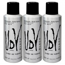 Kit Ulrich De Varens - 3x Body Spray Udv Black Kit