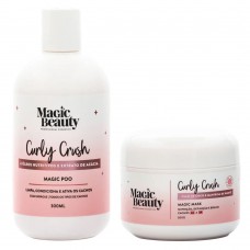 Kit Low Poo Curly Crush Magic Beauty - Shampoo + Máscara 2a A 3a Kit