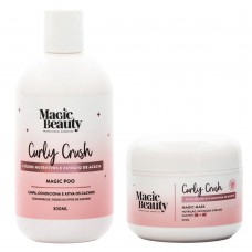 Kit Low Poo Curly Crush Magic Beauty - Shampoo + Máscara 3b A 4c Kit