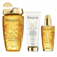 Kit Elixir Kérastase - Shampoo + Condicionador + L'huile Originale Kit