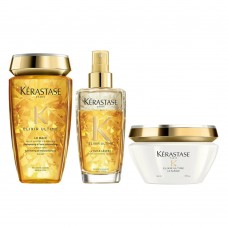 Kit Elixir Kérastase - Shampoo + Máscara + L'huile Légère Kit