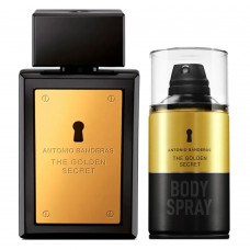 Antonio Banderas Golden Secret Kit - Perfume Masculino 200ml Edt + Body Spray 250ml Kit