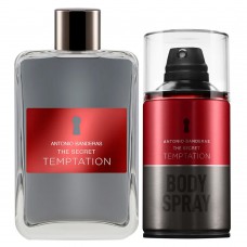 Antonio Banderas The Secret Temptation Kit - Perfume Masculino 200ml Edt + Body Spray 250ml Kit