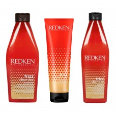 Redken Frizz Dismiss Kit – Shampoo + Condicionador + Leave In Kit
