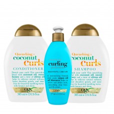 Ogx Coconut Curls E Argan Oil Curling Perfection Kit - Shampoo + Condicionador + Creme De Pentear Kit Ogx Coconut Curls E Argan Oil Curling Perfection Kit - Shampoo + Condicionador + Creme De Pentear Kit