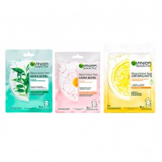 Garnier Skin Máscaras Faciais Kit – Calmante + Matificante + Vitamina C Kit