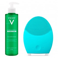 Vichy Normaderm E Foreo Kit - Gel De Limpeza + Esponja De Limpeza Facial Kit