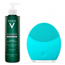 Vichy Normaderm Phytosolution E Foreo Kit - Gel De Limpeza + Escova De Limpeza Kit Vichy Normaderm Phytosolution E Foreo Kit - Gel De Limpeza + Escova De Limpeza Kit
