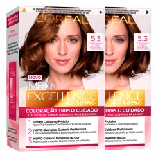 L’oréal Paris Coloração Imédia Excellence Kit 5.3 Cast. Cl. Dourado Kit - 2 Unidades Kit