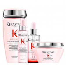 Kérastase Genesis Kit - Shampoo + Máscara + Sérum + Protetor Térmico Kit