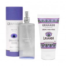 Granado Lavanda E Cedro Granado Kit - Edg 230ml + Creme De Mãos Kit Granado Lavanda E Cedro Granado Kit - Edg 230ml + Creme De Mãos Kit